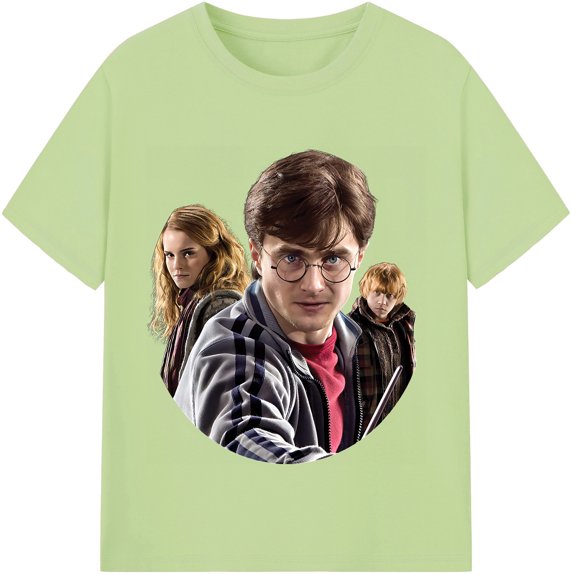 （画像用） Harry Potter ハリー・ポッターシリーズ 綿100％半袖Tシャツ（フロントプリント）